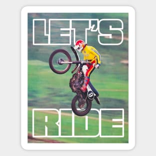 Vintage Motocross Le's Ride Sticker